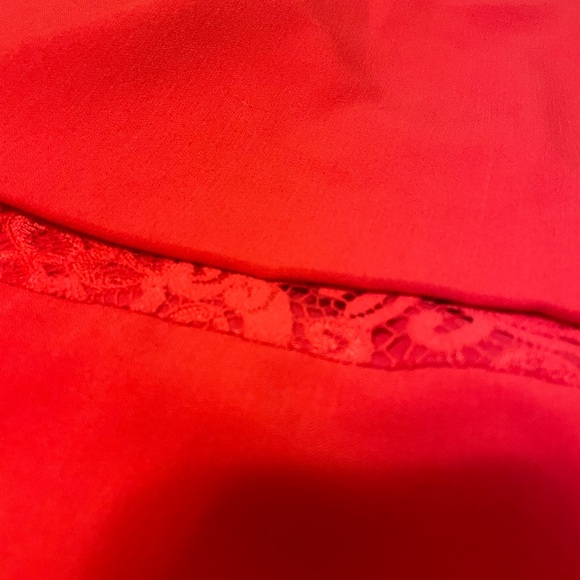 Vince Camuto Red Lace-Trim Sheath Dress | Cocktail / Holiday | Size 4 - Picture 3 of 6